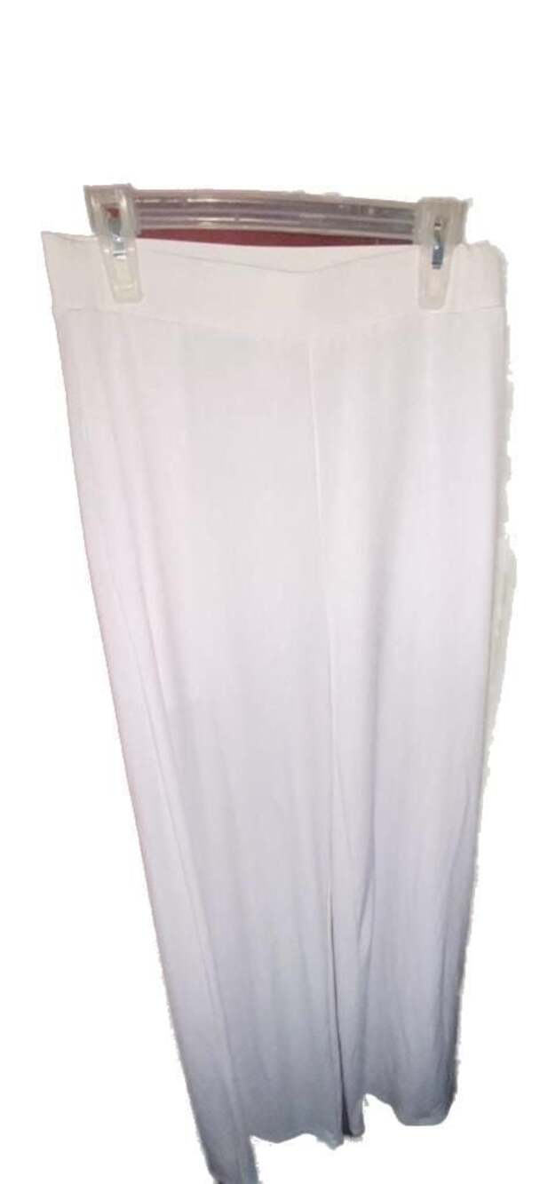 Brigitte Brianna White High-Waisted Wide Leg Palazzo Pants